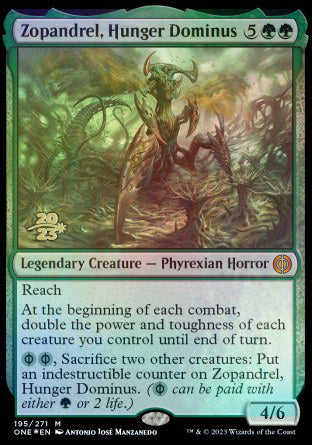 Zopandrel, Hunger Dominus [Phyrexia: All Will Be One Prerelease Promos] | Exor Games Truro