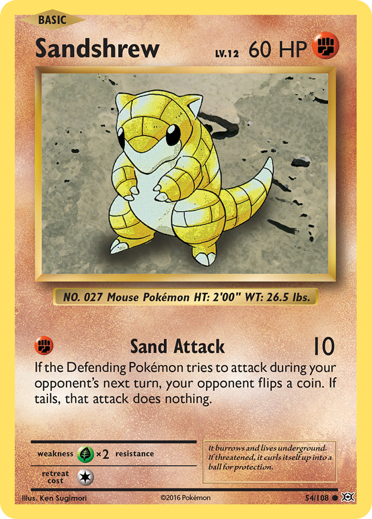 Sandshrew (54/108) [XY: Evolutions] | Exor Games Truro