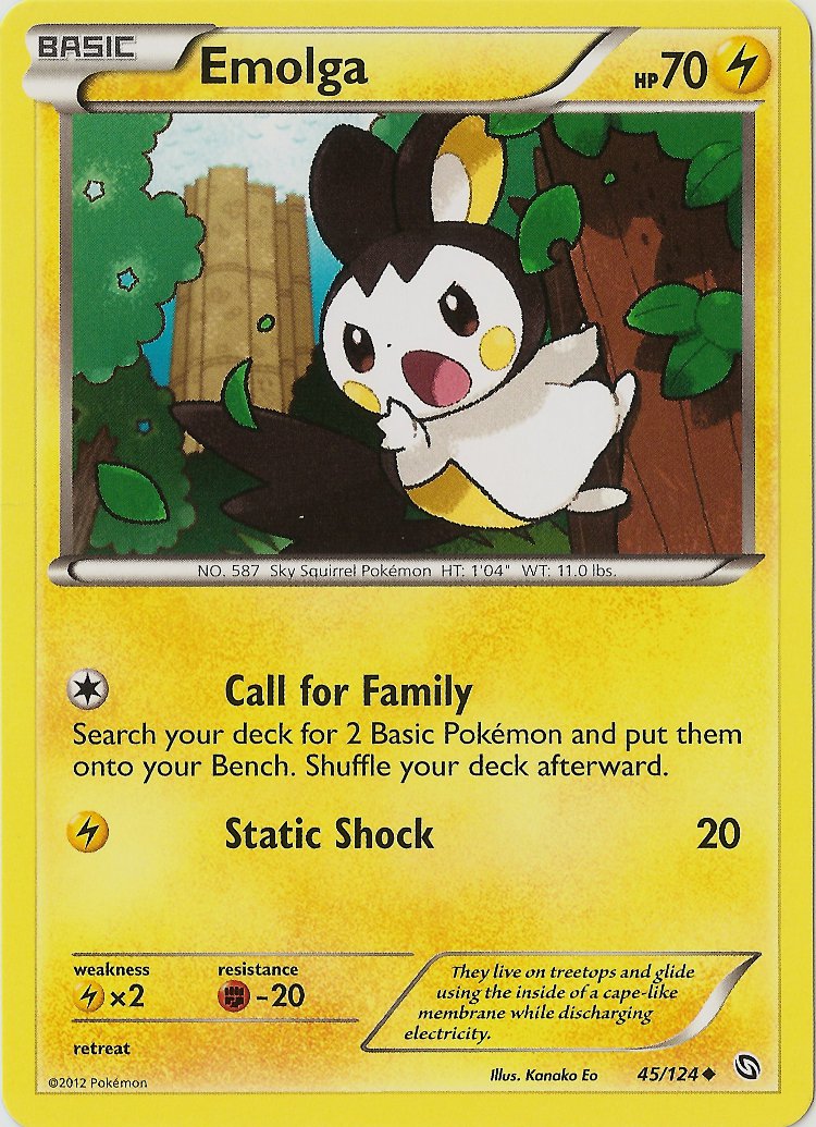 Emolga (45/124) [Black & White: Dragons Exalted] | Exor Games Truro