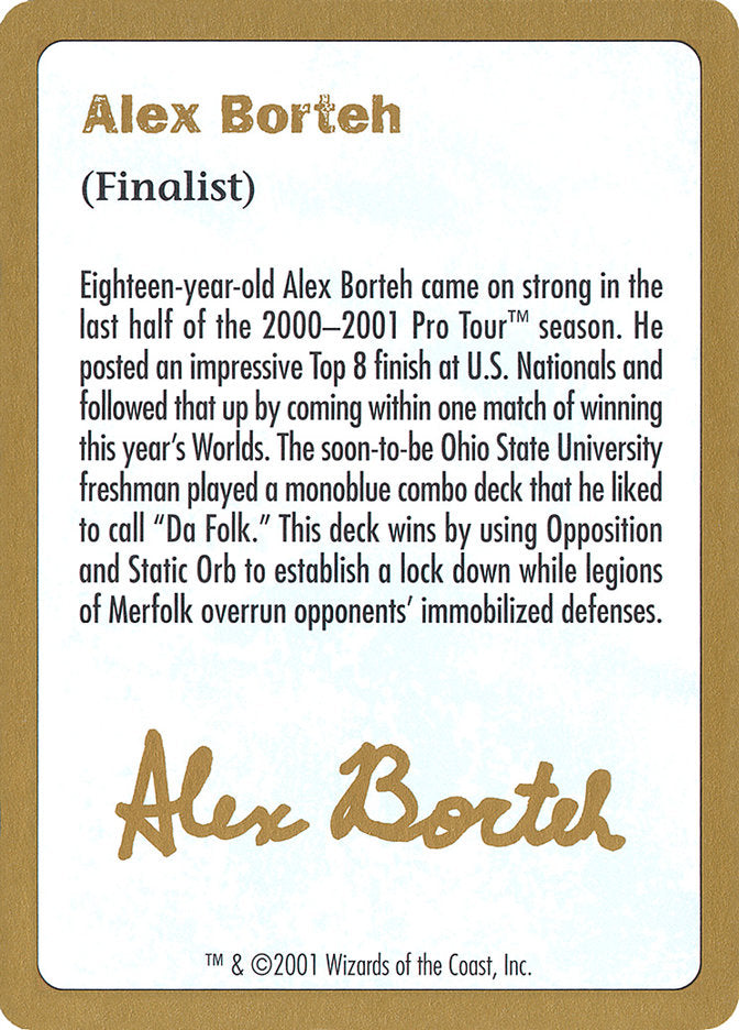 Alex Borteh Bio [World Championship Decks 2001] | Exor Games Truro