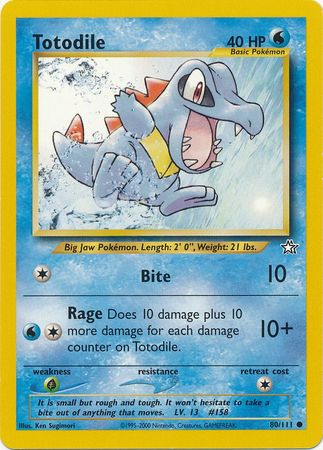 Totodile (80/111) [Neo Genesis Unlimited] | Exor Games Truro