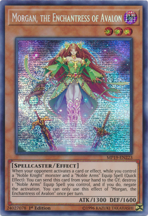 Morgan, the Enchantress of Avalon [MP19-EN223] Prismatic Secret Rare | Exor Games Truro