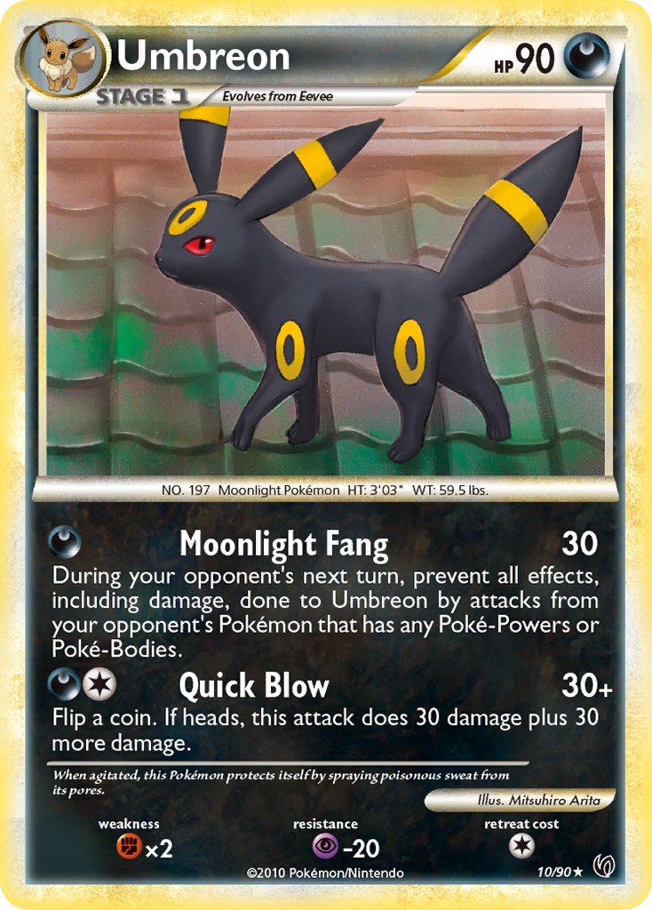 Umbreon (10/90) (Cracked Ice Holo) (Theme Deck Exclusive) [HeartGold & SoulSilver: Undaunted] | Exor Games Truro