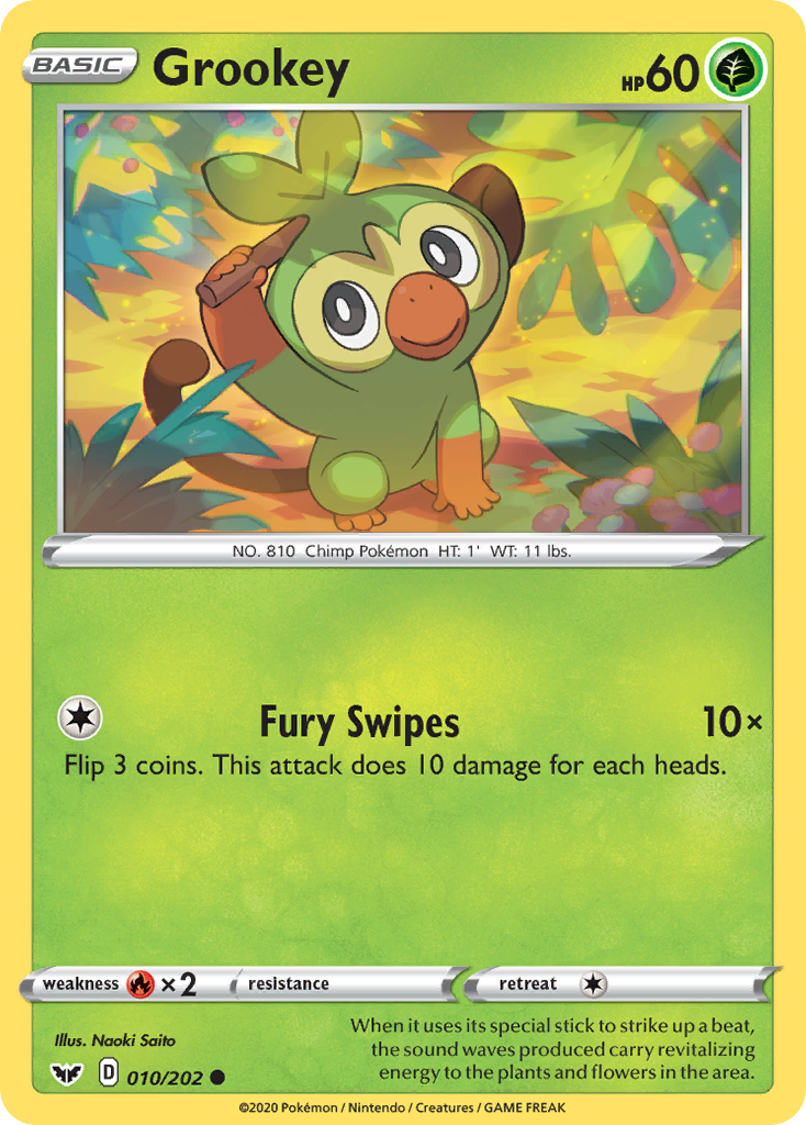 Grookey (010/202) [Sword & Shield: Base Set] | Exor Games Truro