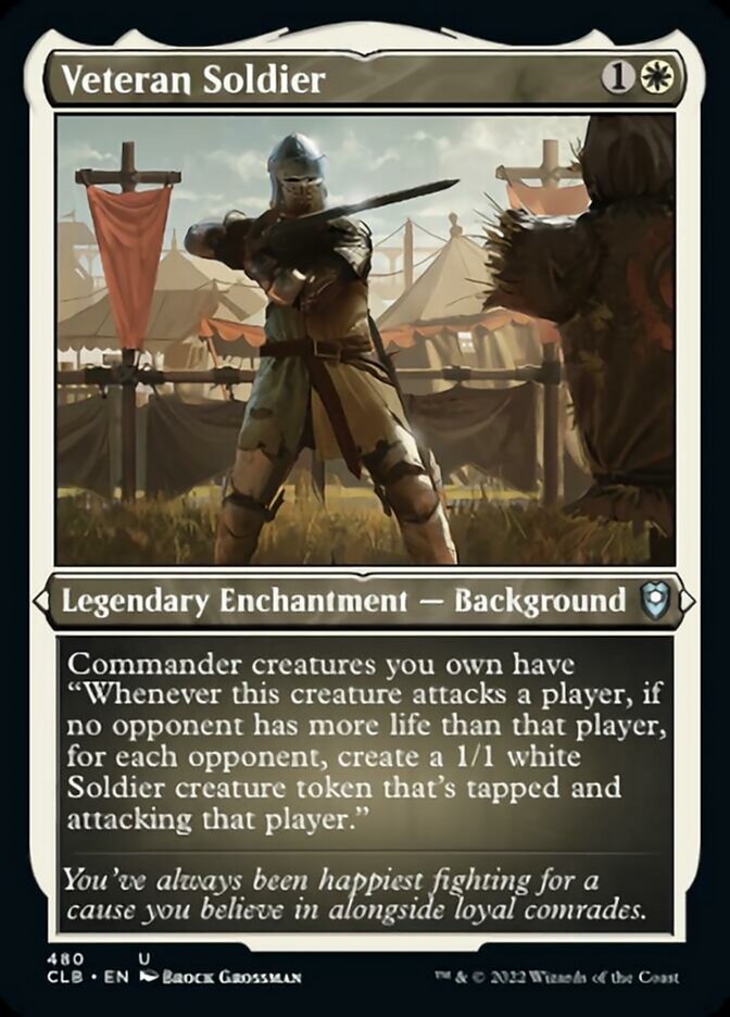 Veteran Soldier (Foil Etched) [Commander Legends: Battle for Baldur's Gate] | Exor Games Truro