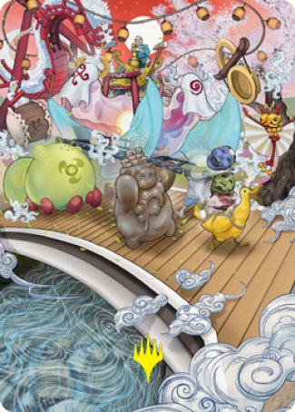 March of Otherworldly Light Art Card (Gold-Stamped Signature) [Kamigawa: Neon Dynasty Art Series] | Exor Games Truro