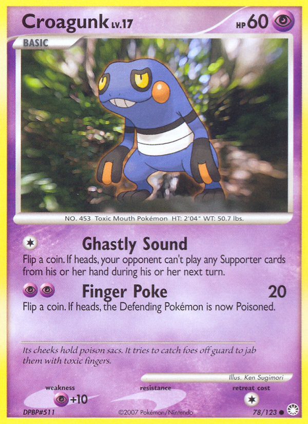 Croagunk (78/123) [Diamond & Pearl: Mysterious Treasures] | Exor Games Truro