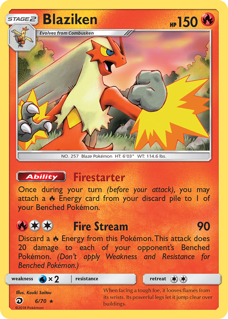 Blaziken (6/70) [Sun & Moon: Dragon Majesty] | Exor Games Truro