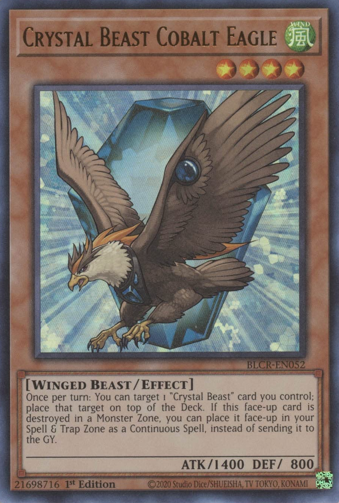 Crystal Beast Cobalt Eagle [BLCR-EN052] Ultra Rare | Exor Games Truro