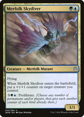 Merfolk Skydiver [War of the Spark] | Exor Games Truro