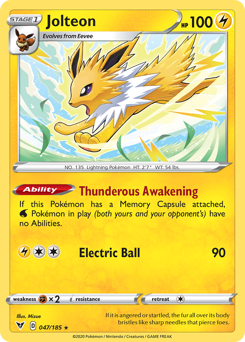 Jolteon (047/185) [Sword & Shield: Vivid Voltage] | Exor Games Truro