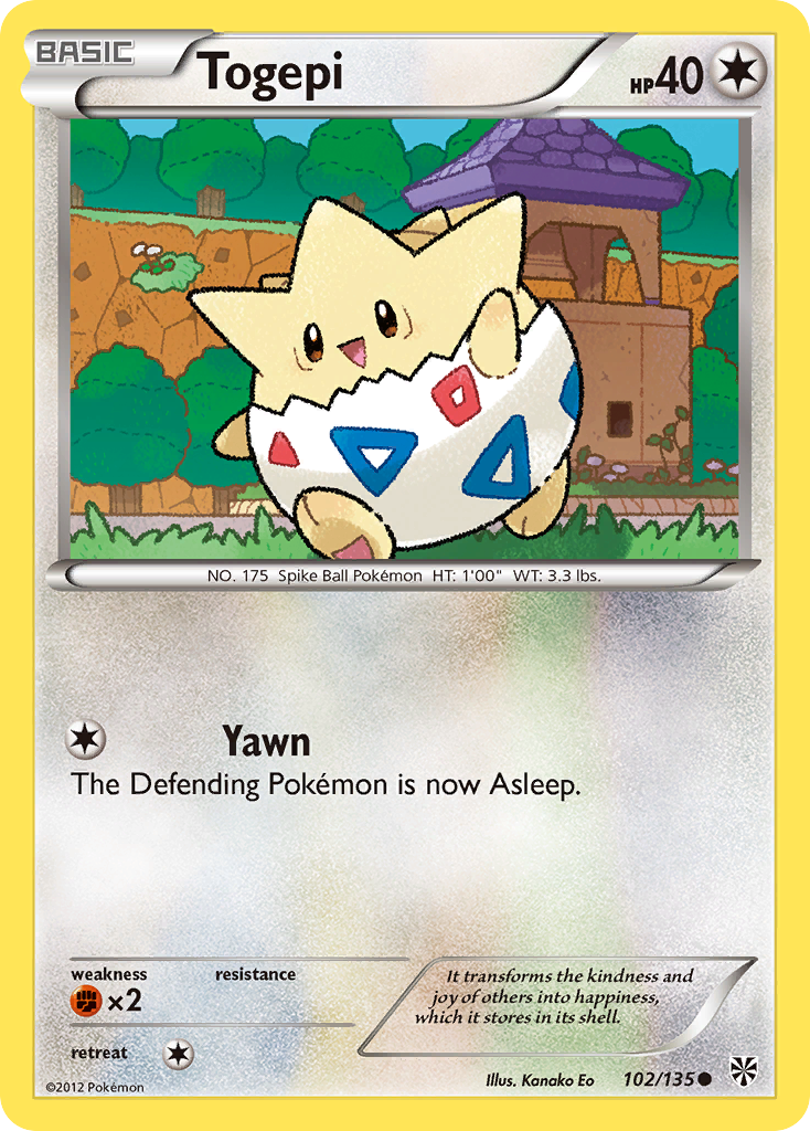 Togepi (102/135) [Black & White: Plasma Storm] | Exor Games Truro