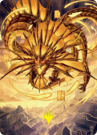 Ao, the Dawn Sky 2 Art Card (Gold-Stamped Signature) [Kamigawa: Neon Dynasty Art Series] | Exor Games Truro