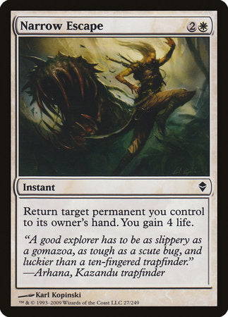 Narrow Escape [Zendikar] | Exor Games Truro