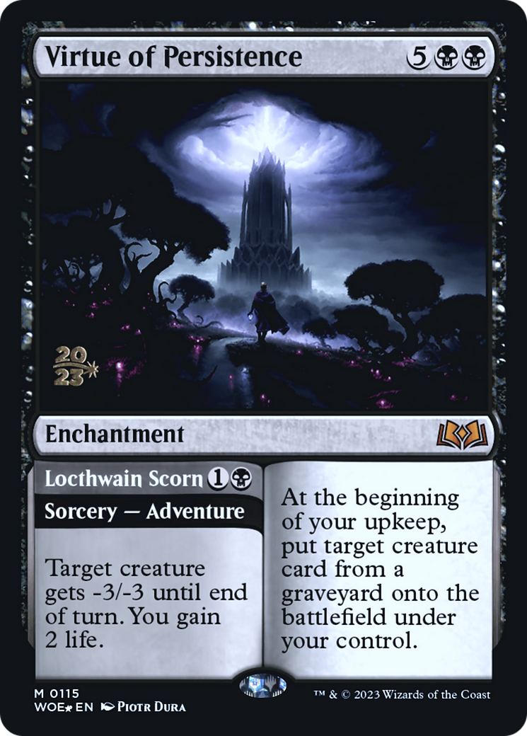 Virtue of Persistence // Locthwain Scorn [Wilds of Eldraine Prerelease Promos] | Exor Games Truro