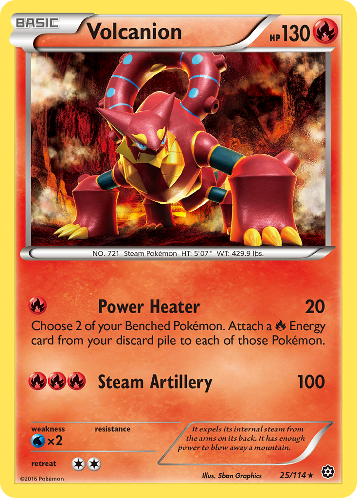 Volcanion (25/114) [XY: Steam Siege] | Exor Games Truro