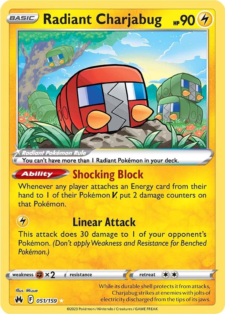 Radiant Charjabug (051/159) [Sword & Shield: Crown Zenith] | Exor Games Truro