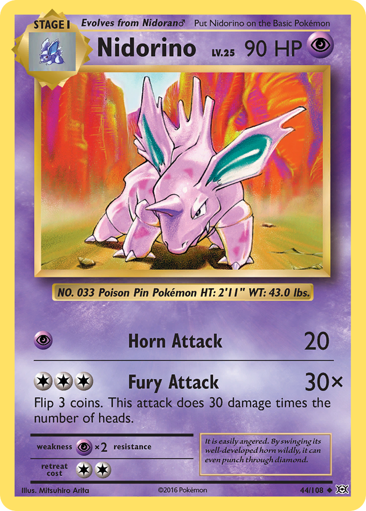 Nidorino (44/108) [XY: Evolutions] | Exor Games Truro