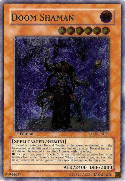 Doom Shaman [TAEV-EN025] Ultimate Rare | Exor Games Truro