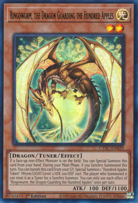 Ringowurm, the Dragon Guarding the Hundred Apples [CYAC-EN029] Ultra Rare | Exor Games Truro