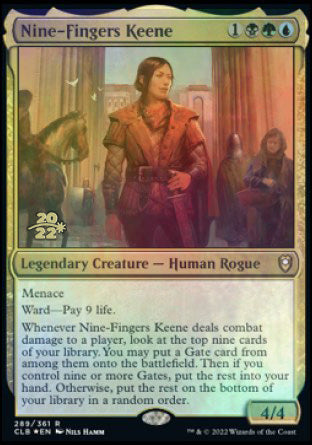 Nine-Fingers Keene [Commander Legends: Battle for Baldur's Gate Prerelease Promos] | Exor Games Truro