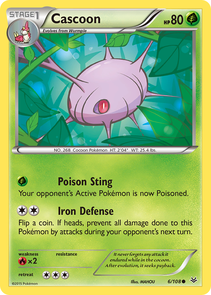 Cascoon (6/108) [XY: Roaring Skies] | Exor Games Truro