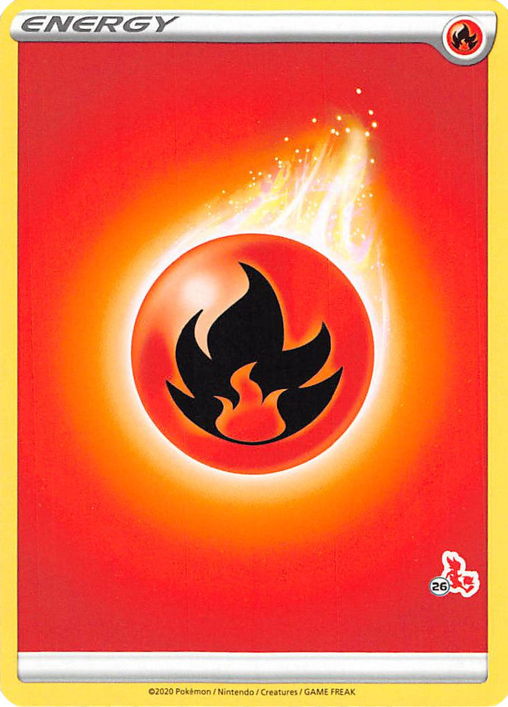 Fire Energy (Cinderace Stamp #26) [Battle Academy 2022] | Exor Games Truro