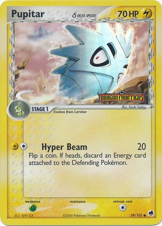 Pupitar (59/101) (Delta Species) (Stamped) [EX: Dragon Frontiers] | Exor Games Truro