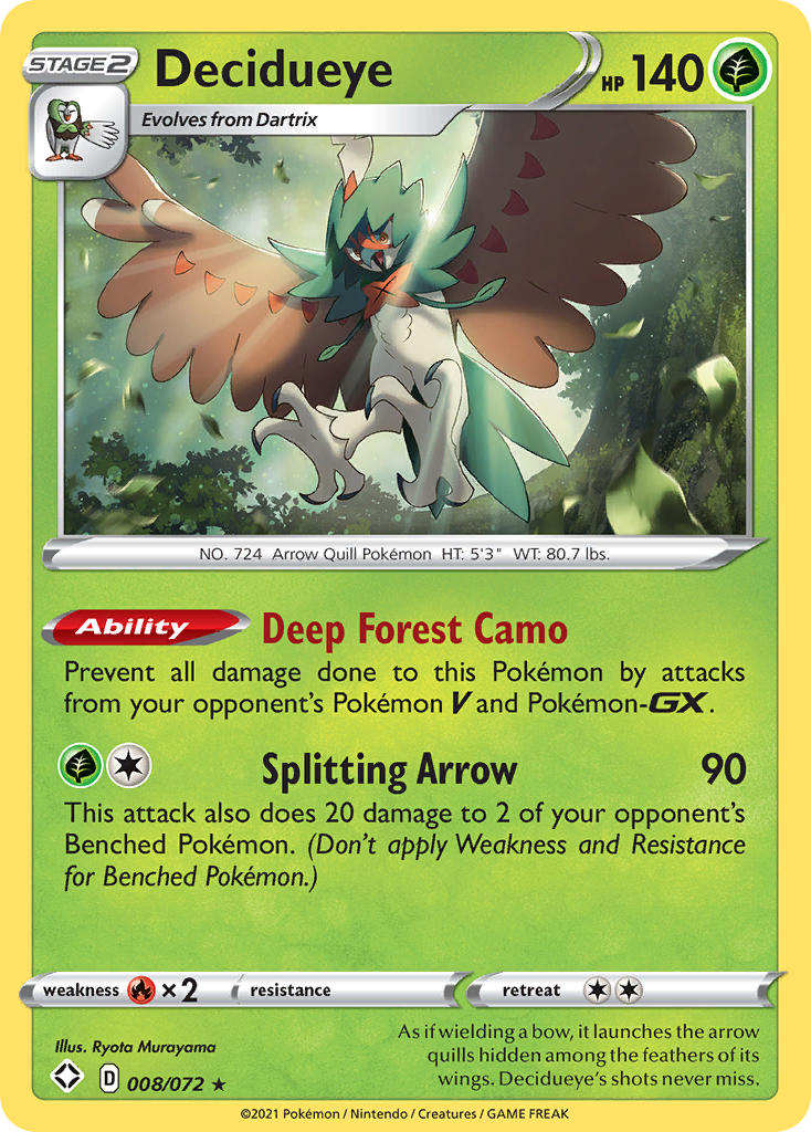 Decidueye (008/072) [Sword & Shield: Shining Fates] | Exor Games Truro