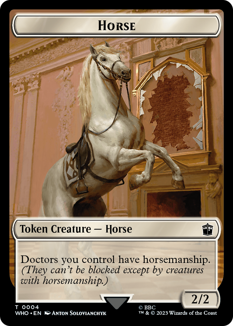 Horse // Soldier Double-Sided Token [Doctor Who Tokens] | Exor Games Truro