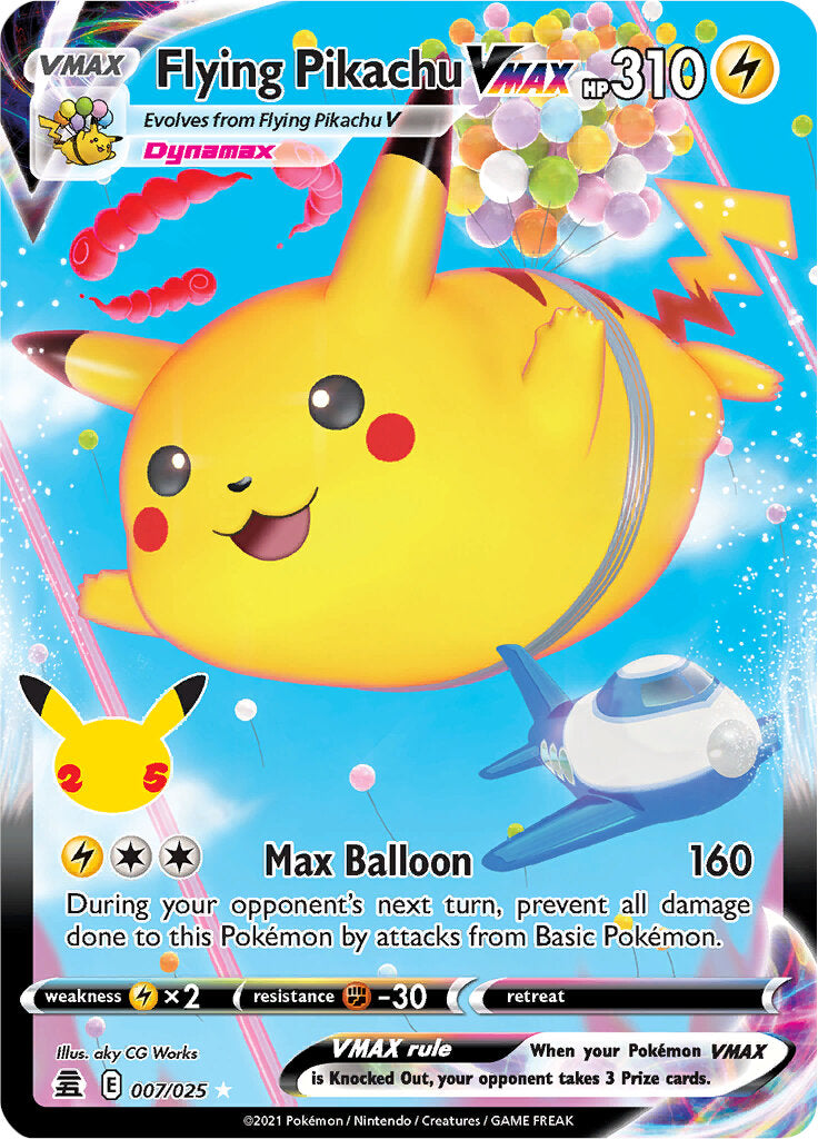 Flying Pikachu VMAX (007/025) [Celebrations: 25th Anniversary] | Exor Games Truro