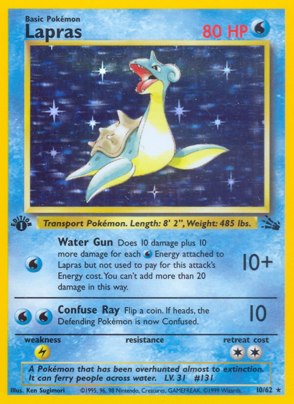 Lapras (10/62) [Fossil 1st Edition] | Exor Games Truro