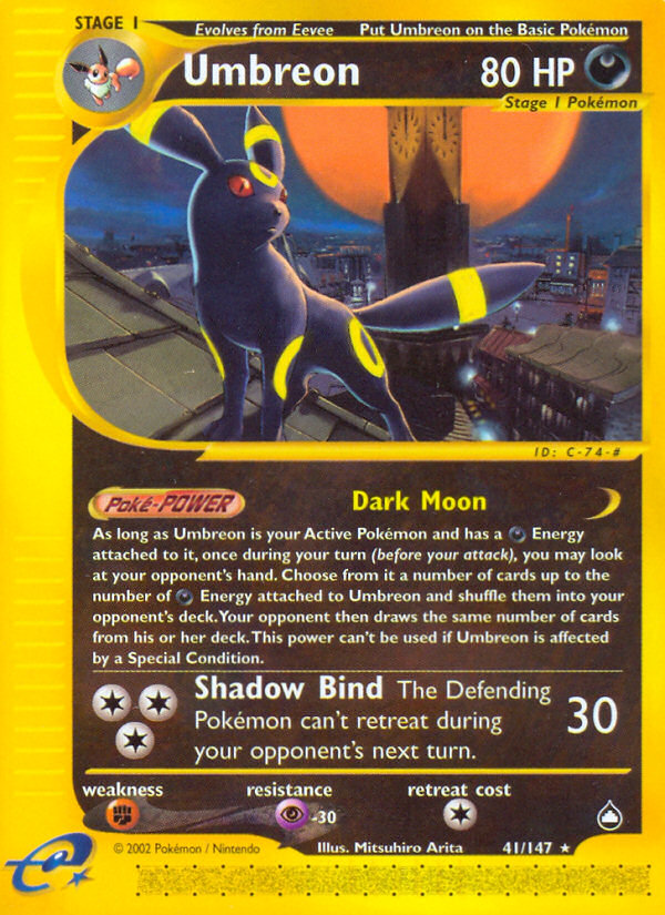 Umbreon (41/147) [Aquapolis] | Exor Games Truro