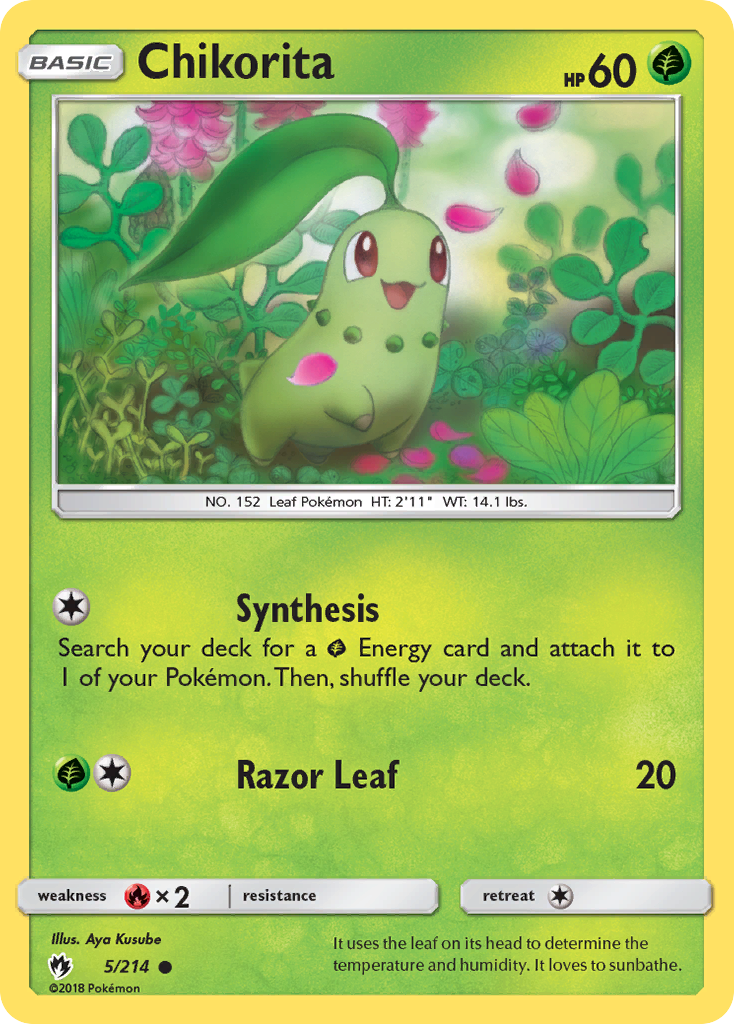 Chikorita (5/214) [Sun & Moon: Lost Thunder] | Exor Games Truro