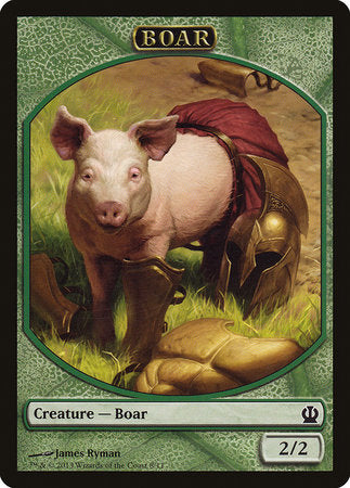 Boar Token [Theros Tokens] | Exor Games Truro