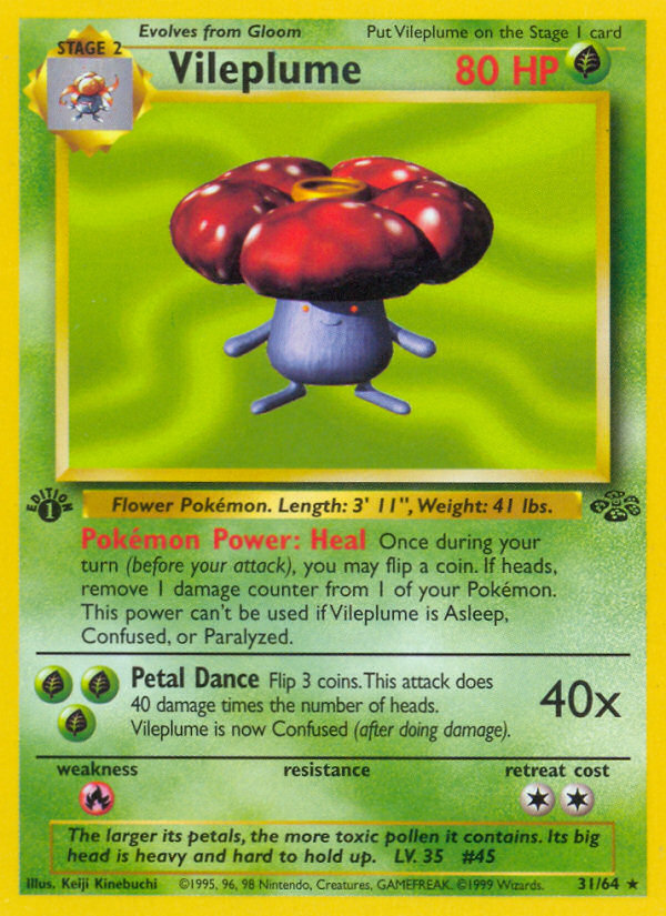 Vileplume (31/64) [Jungle 1st Edition] | Exor Games Truro