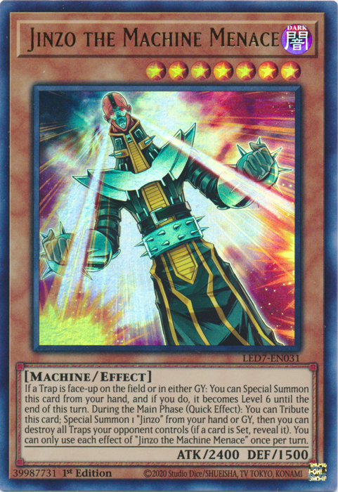 Jinzo the Machine Menace [LED7-EN031] Ultra Rare | Exor Games Truro