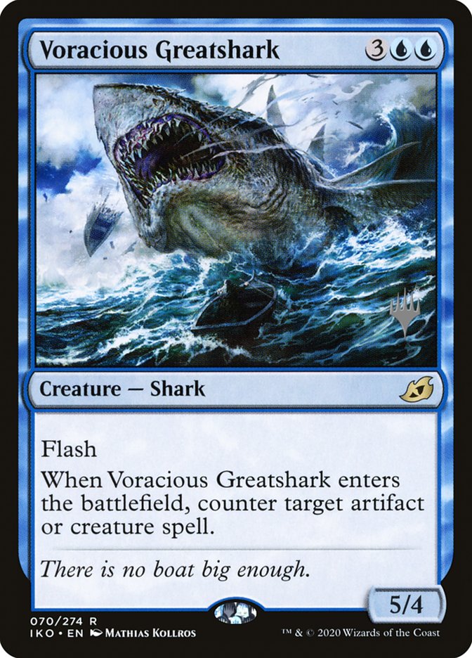 Voracious Greatshark (Promo Pack) [Ikoria: Lair of Behemoths Promos] | Exor Games Truro