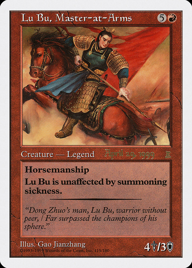 Lu Bu, Master-at-Arms (April 29, 1999) [Portal Three Kingdoms Promos] | Exor Games Truro