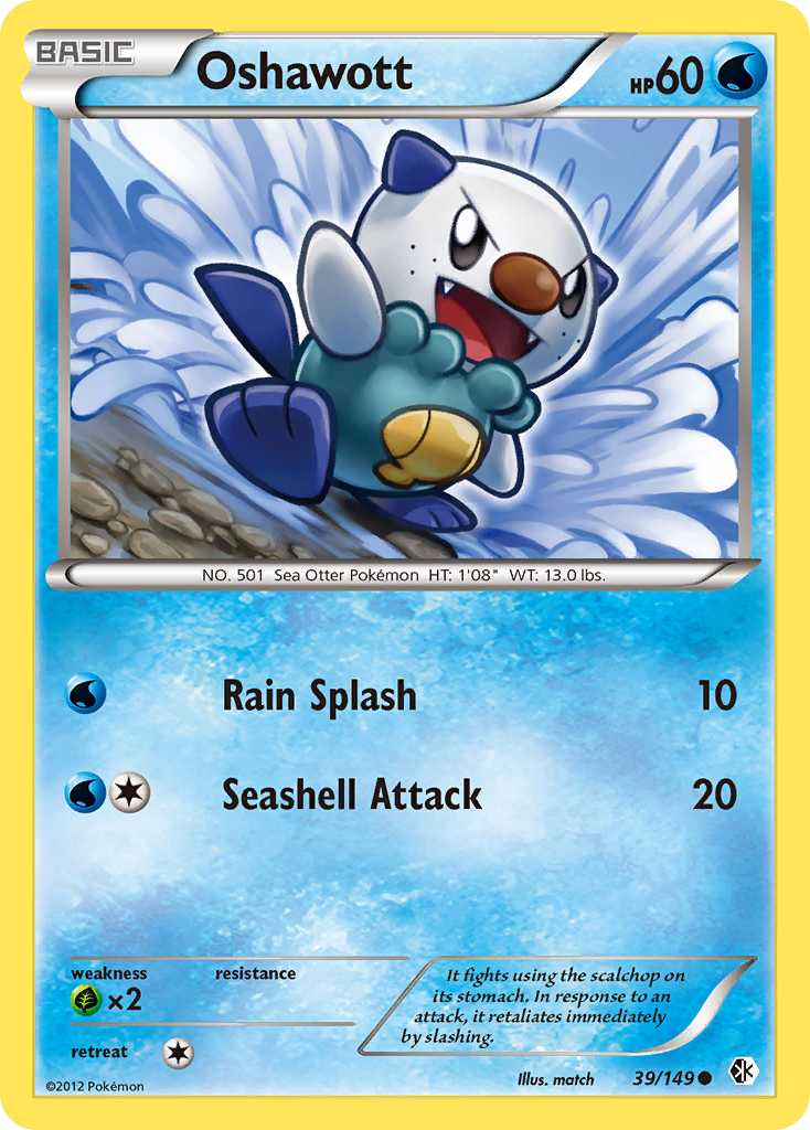 Oshawott (39/149) [Black & White: Boundaries Crossed] | Exor Games Truro