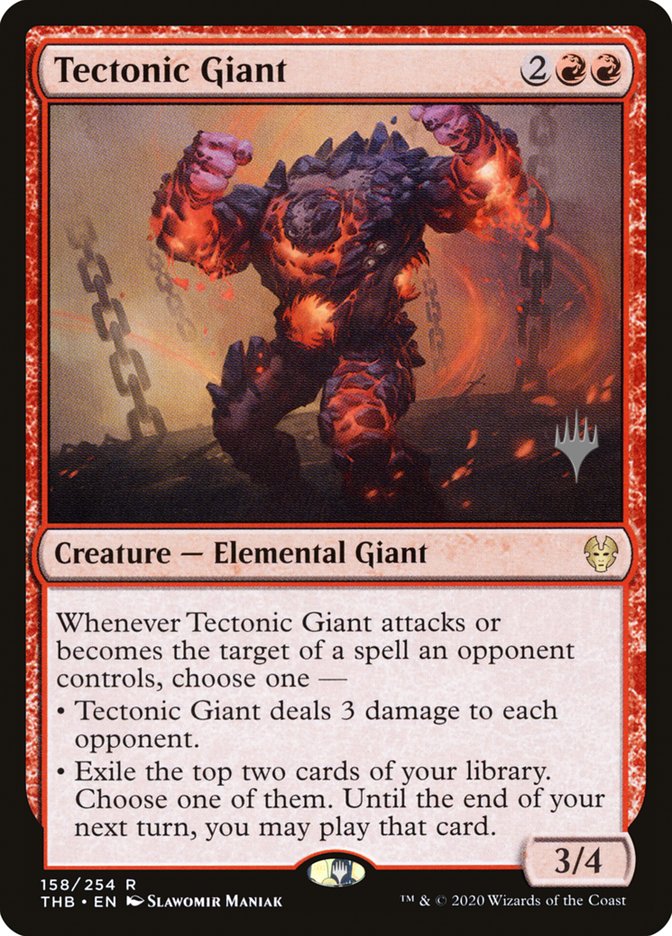 Tectonic Giant (Promo Pack) [Theros Beyond Death Promos] | Exor Games Truro