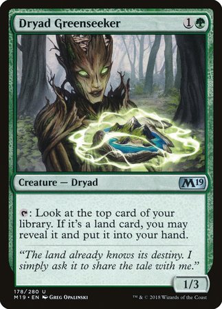 Dryad Greenseeker [Core Set 2019] | Exor Games Truro