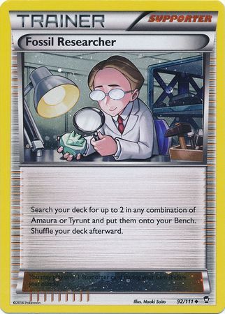 Fossil Researcher (92/111) (Cosmos Holo) [XY: Furious Fists] | Exor Games Truro