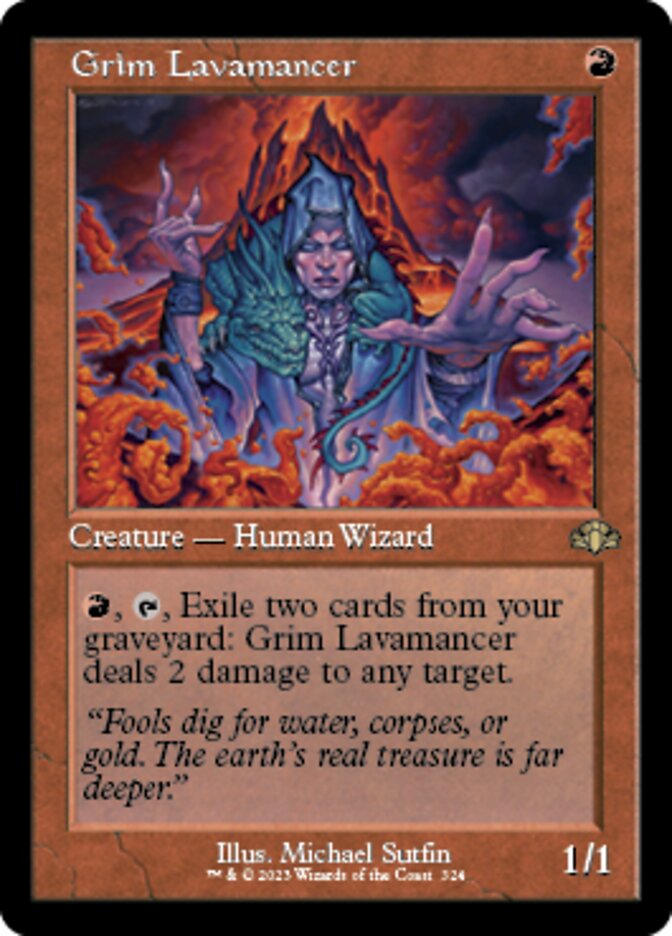 Grim Lavamancer (Retro) [Dominaria Remastered] | Exor Games Truro