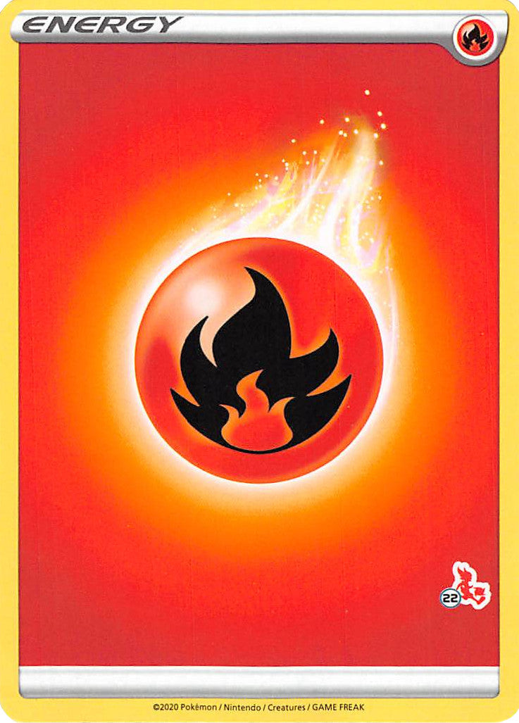 Fire Energy (Cinderace Stamp #22) [Battle Academy 2022] | Exor Games Truro