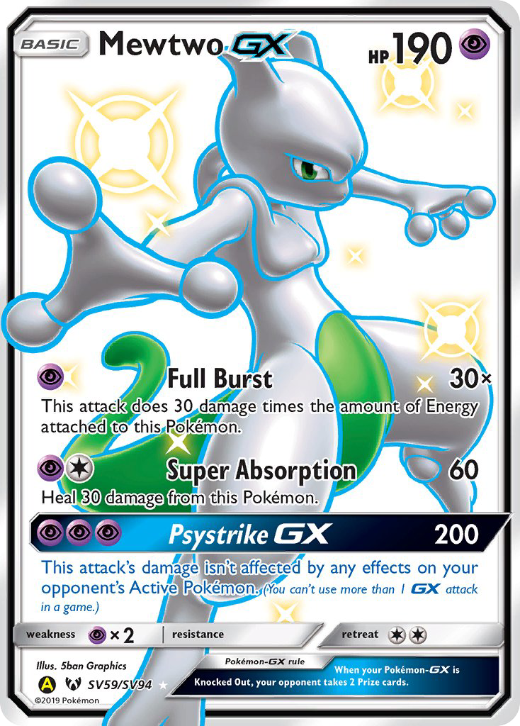 Mewtwo GX (SV59/SV94) [Sun & Moon: Hidden Fates - Shiny Vault] | Exor Games Truro