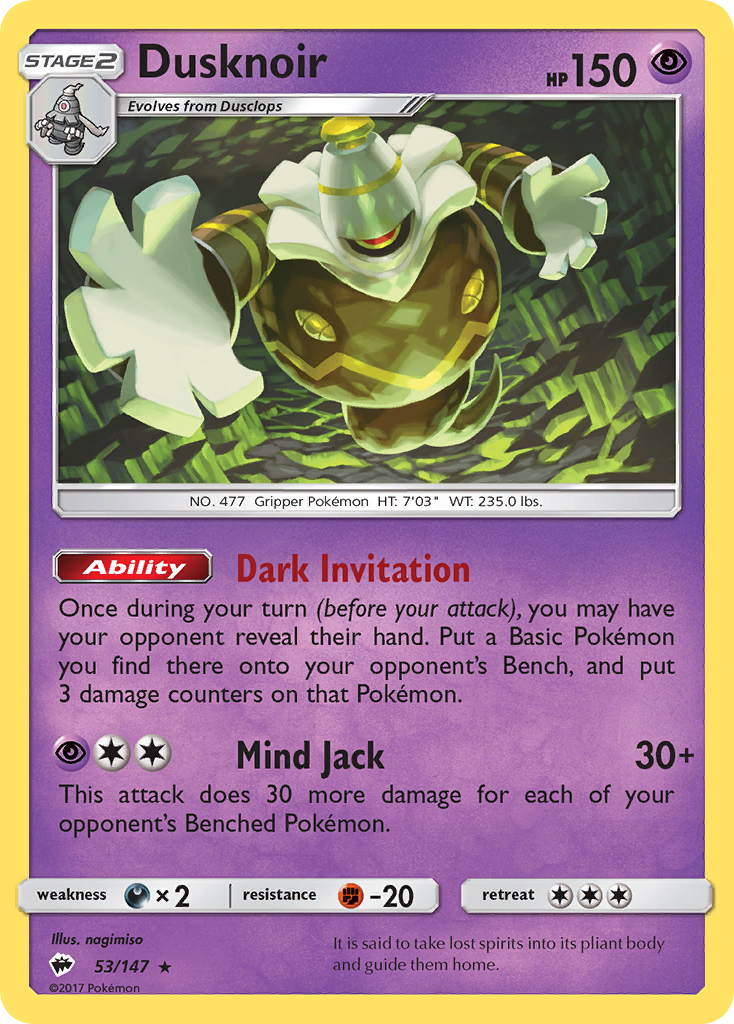 Dusknoir (53/147) [Sun & Moon: Burning Shadows] | Exor Games Truro