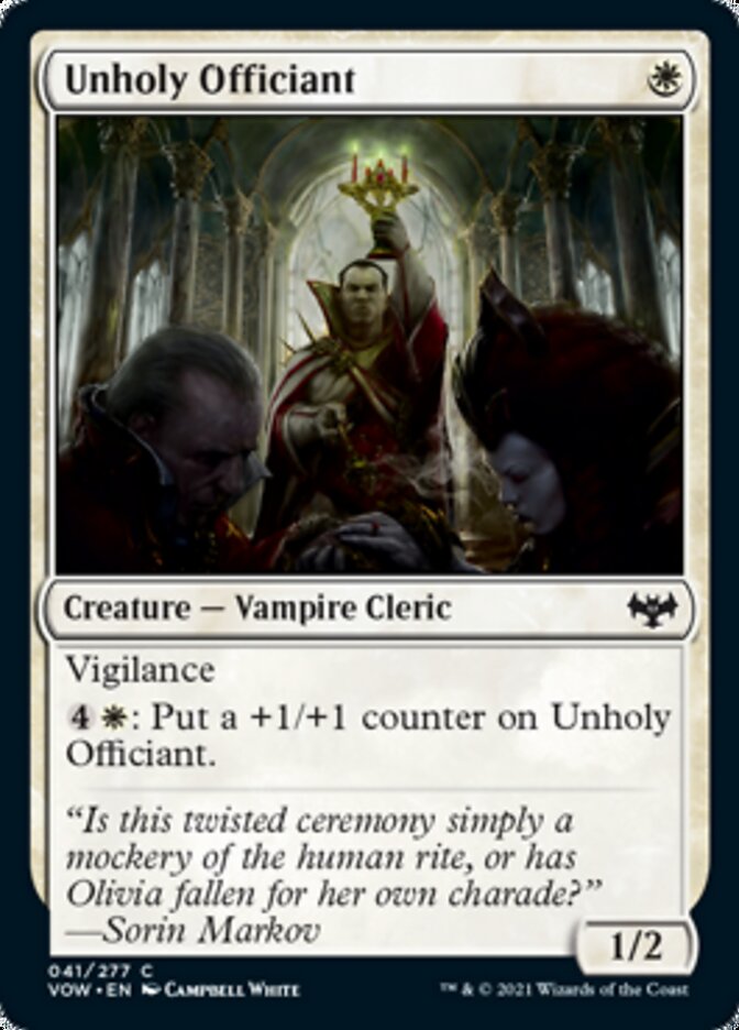 Unholy Officiant [Innistrad: Crimson Vow] | Exor Games Truro