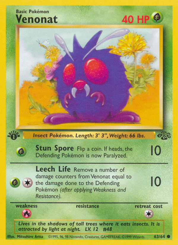 Venonat (63/64) [Jungle 1st Edition] | Exor Games Truro