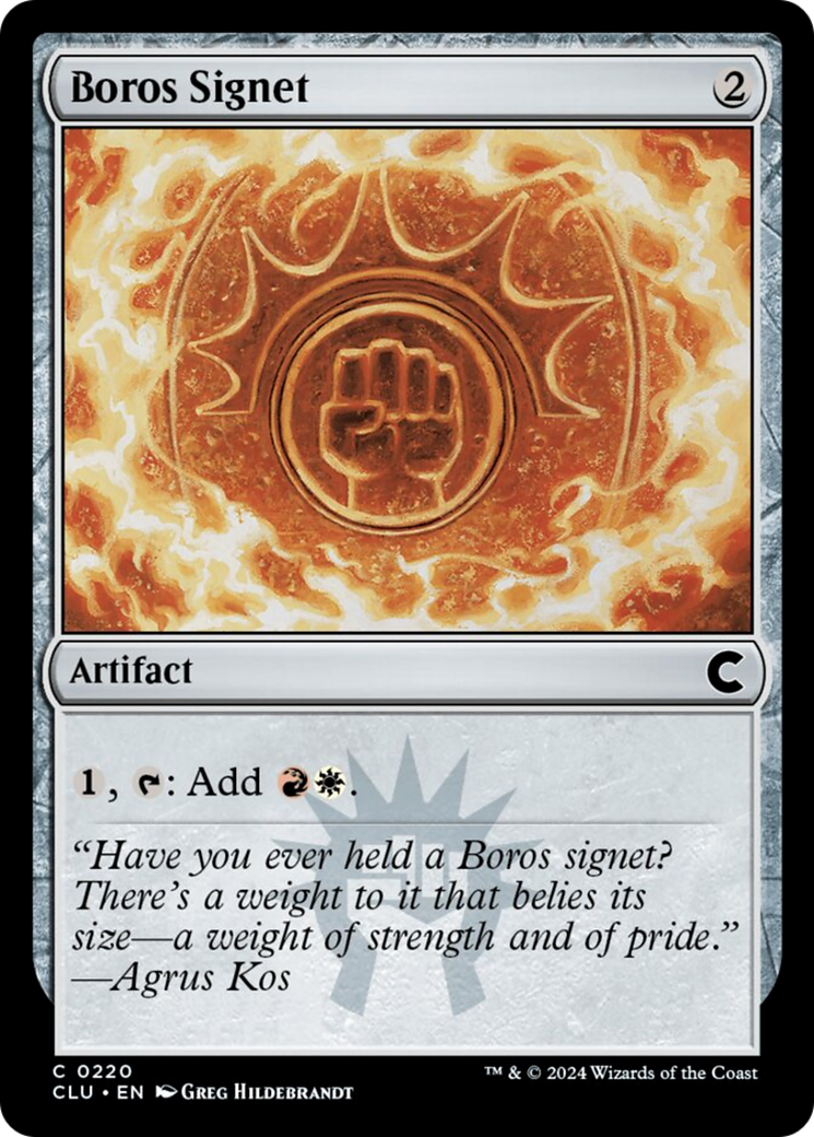 Boros Signet [Ravnica: Clue Edition] | Exor Games Truro